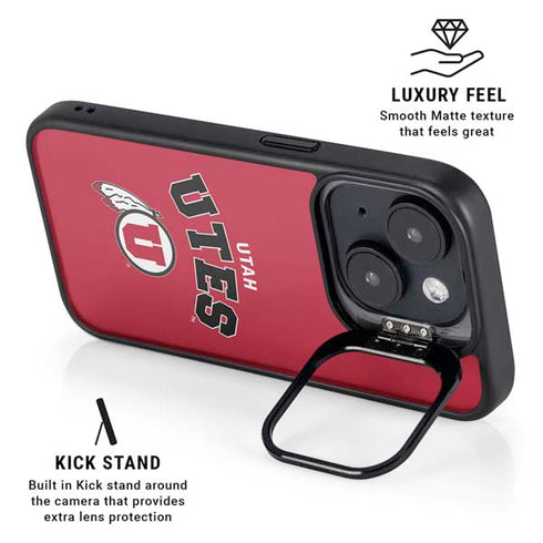 University of Utah Block U iPhone 15 Kickstand Case
